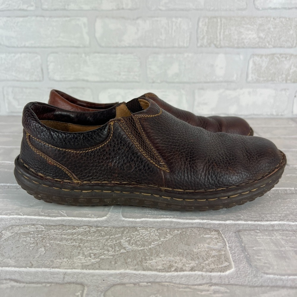 Born Glen Loafer Shoes Womens 10 Brown Pebbled‎ Leather Slip-on Comfort Casual